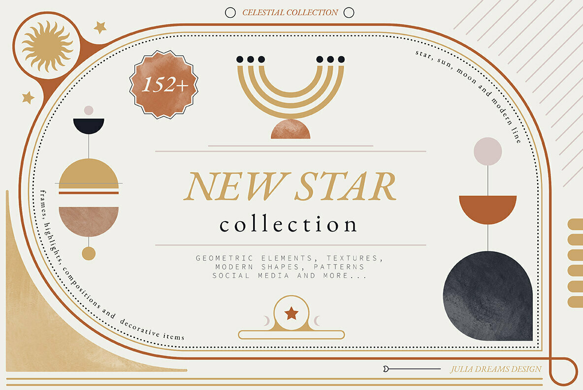 A Hand-Made Celestial Series From Julia Dreams: New Star Collection
