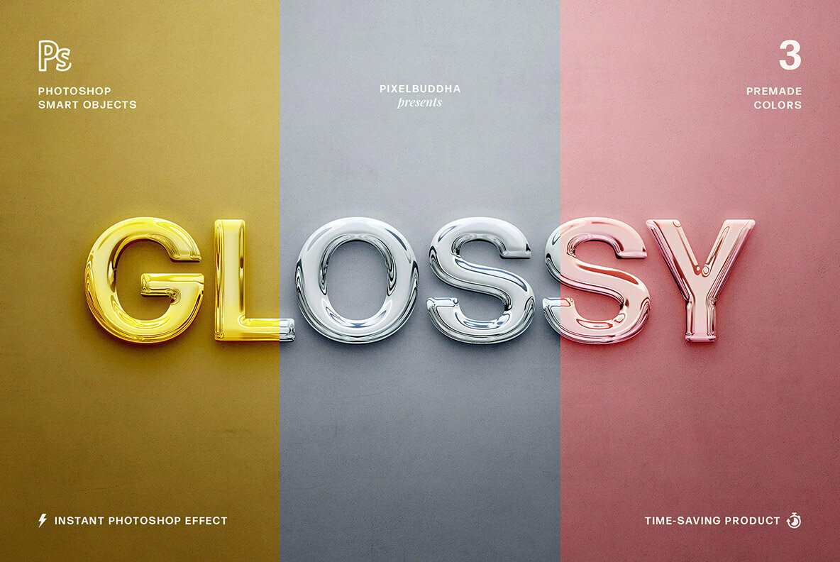 Must-Have Glossy 3D Text Effects for Today's Graphic Designers