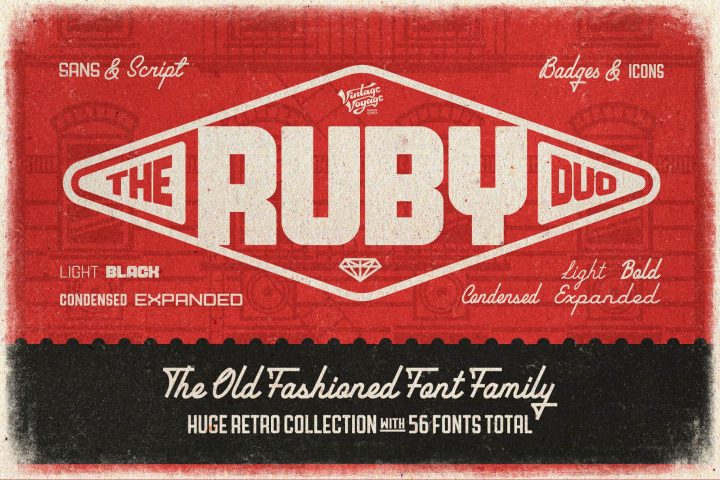 VV The Ruby Duo. Vintage Voyage. Retro. Perfection.